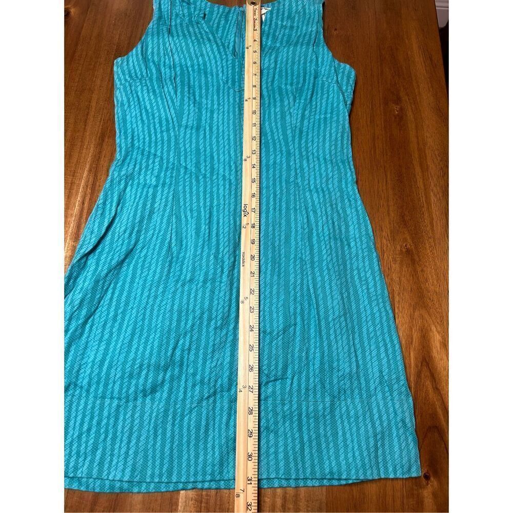 Hatley Textured Striped Teal Green Sleeveless Dress - Size 4 - Picture 7 of 7